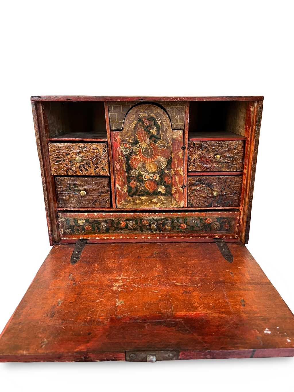 Alpine painted strongbox / travelling cabinet