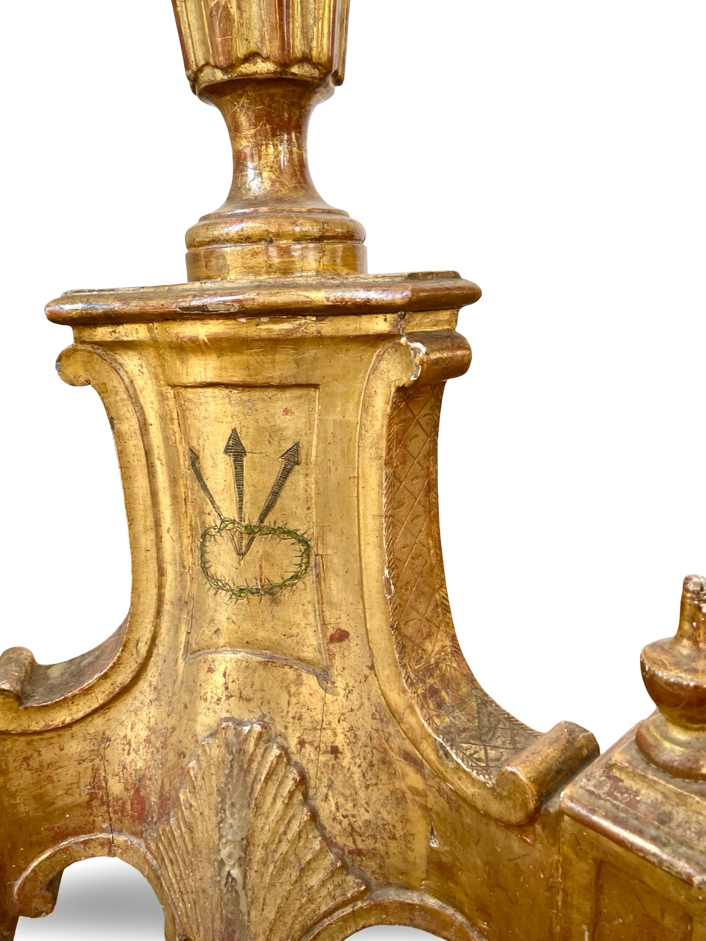 Italian Giltwood Floor Candlestick / Torchère (c. 1780–1830) — 170 cm