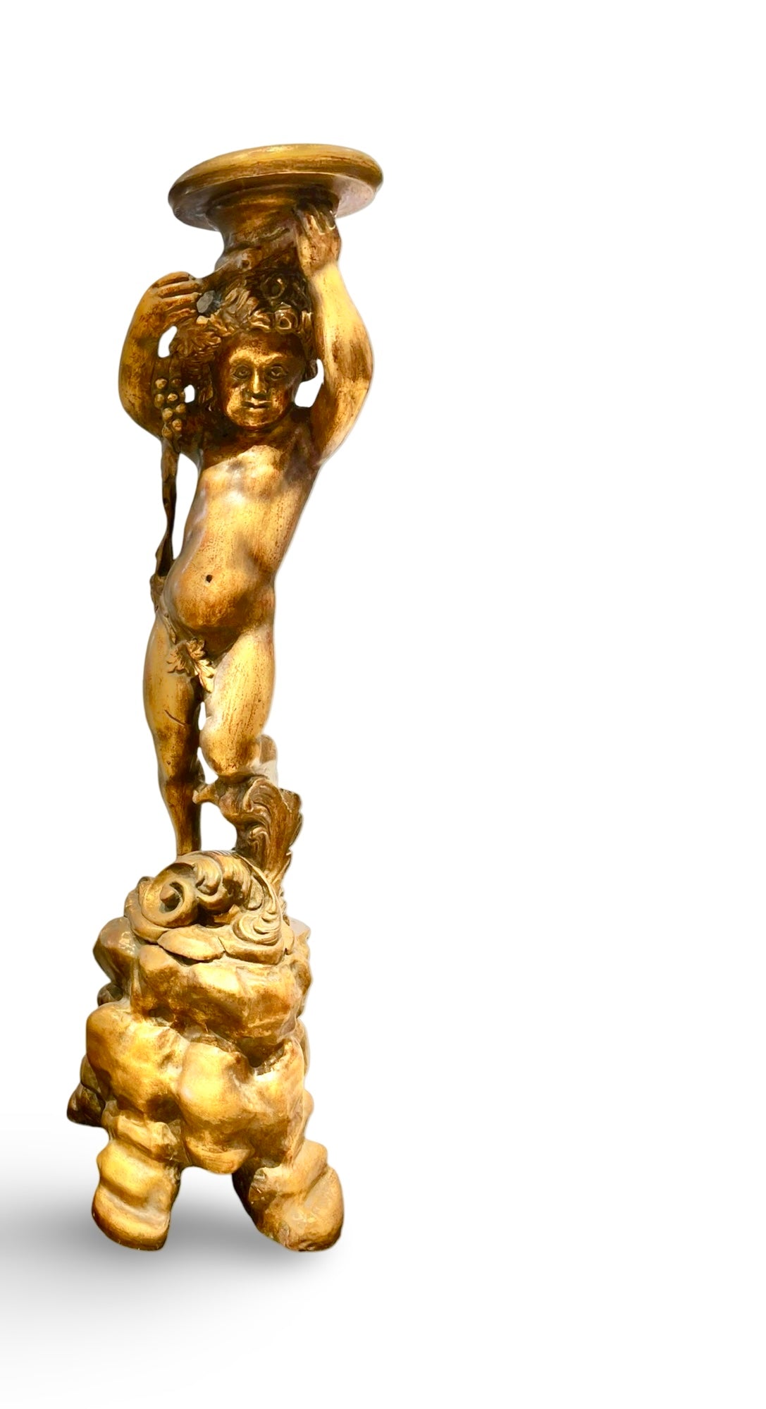 Pair of Neo-Baroque Putti Torchère / Tazza Stands — Northern Italy, c. 1880–1930