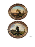 Paar Antieke Nederlandse Landschappen – Romantische School (ca. 1850–1880)