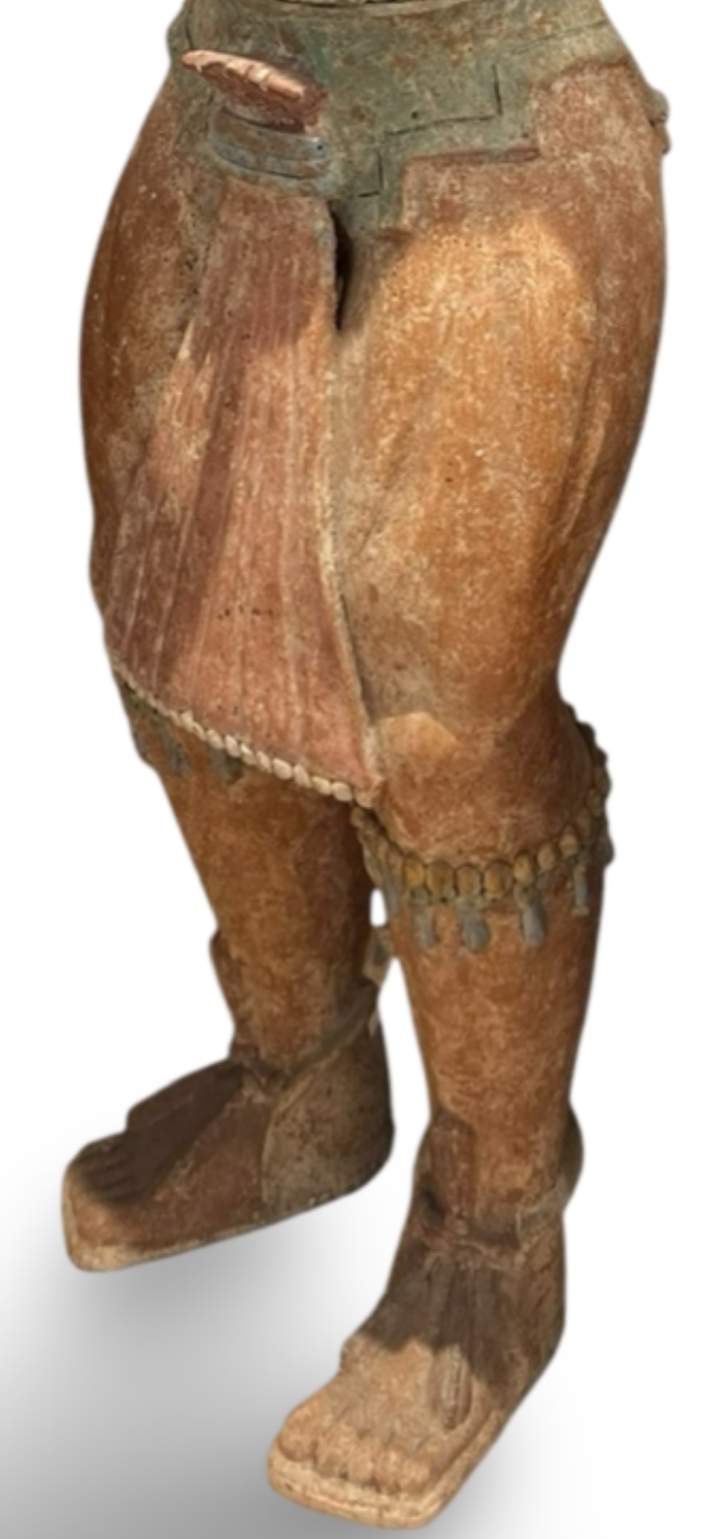 A towering guardian in terracotta