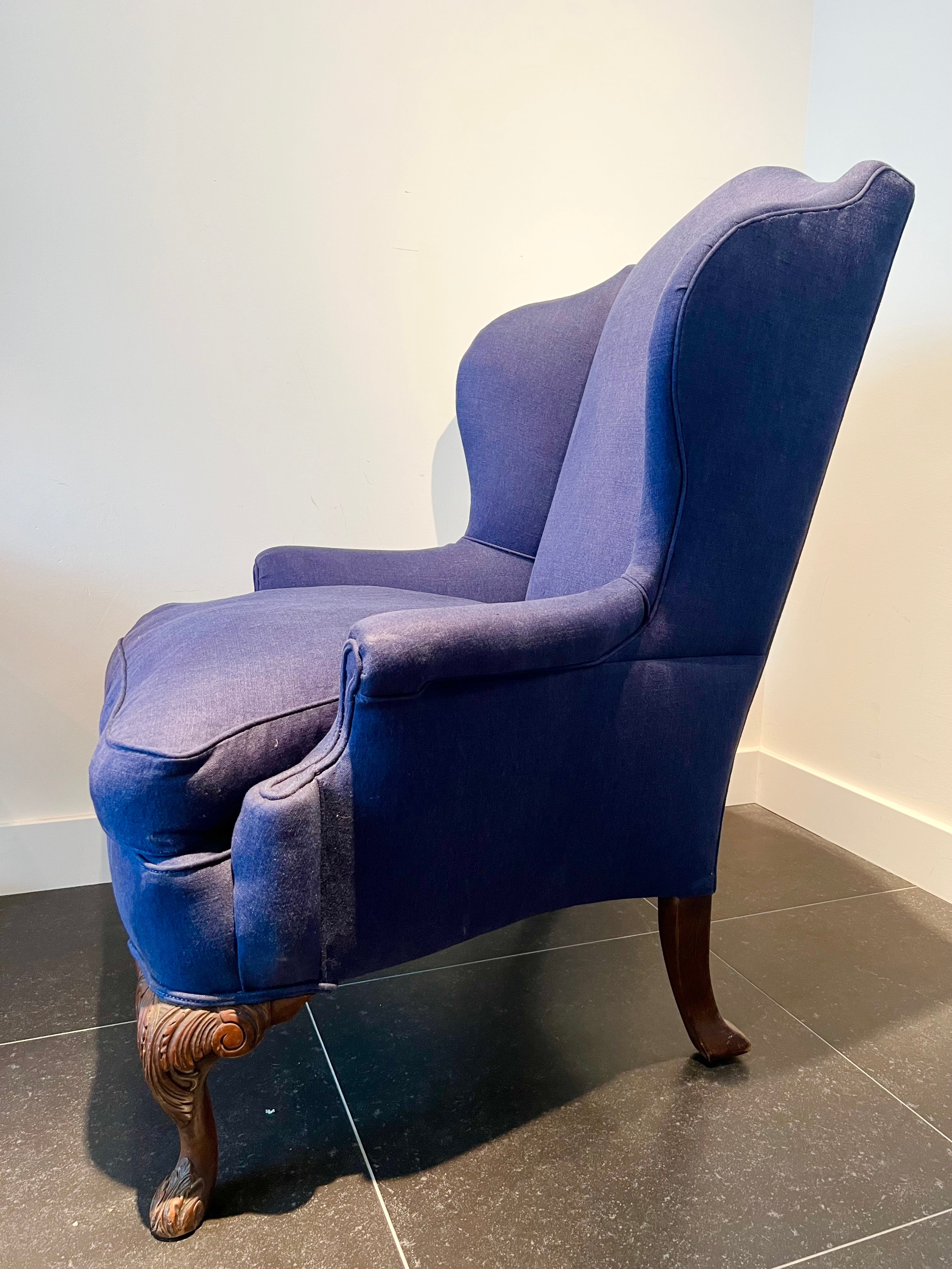Wingback fauteuil met klauwpoten – ca. 1930