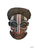 CEREMONIEEL KROONMASKER MET KORAAL- EN GLASKRALEN – KUBA (KONGO)