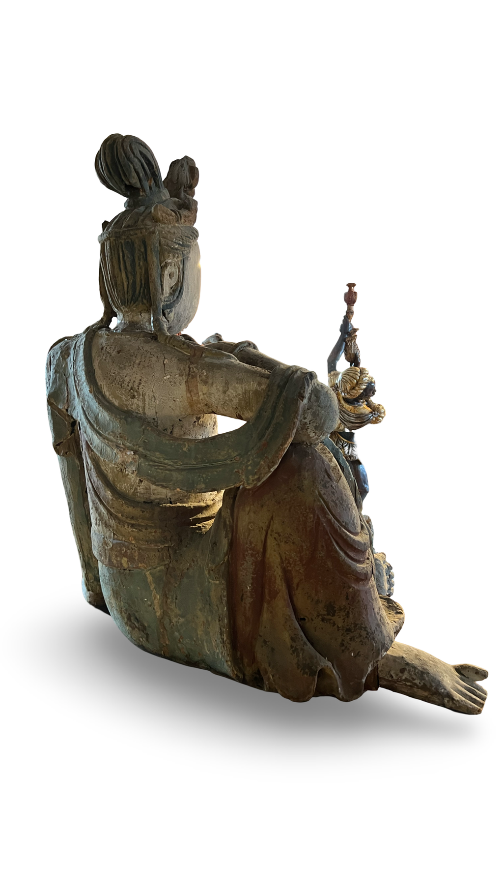 Chinese ‘Water-Moon’ Guanyin in hout – Noord-China, laat Qing / vroege Republiek (ca. 1875–1915)