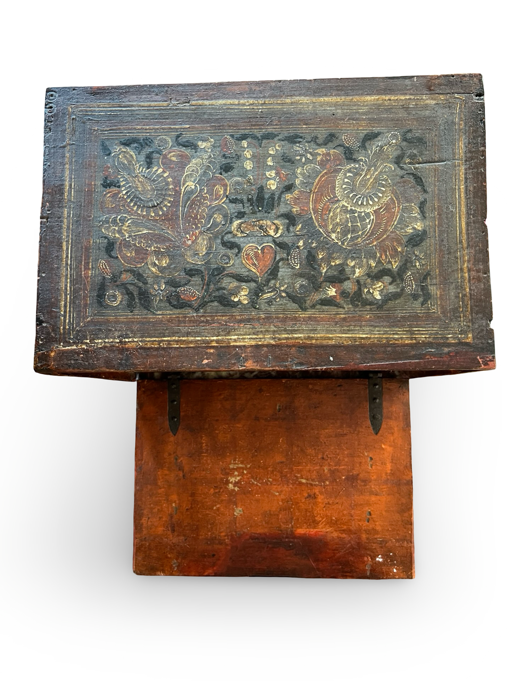 Alpine painted strongbox / travelling cabinet