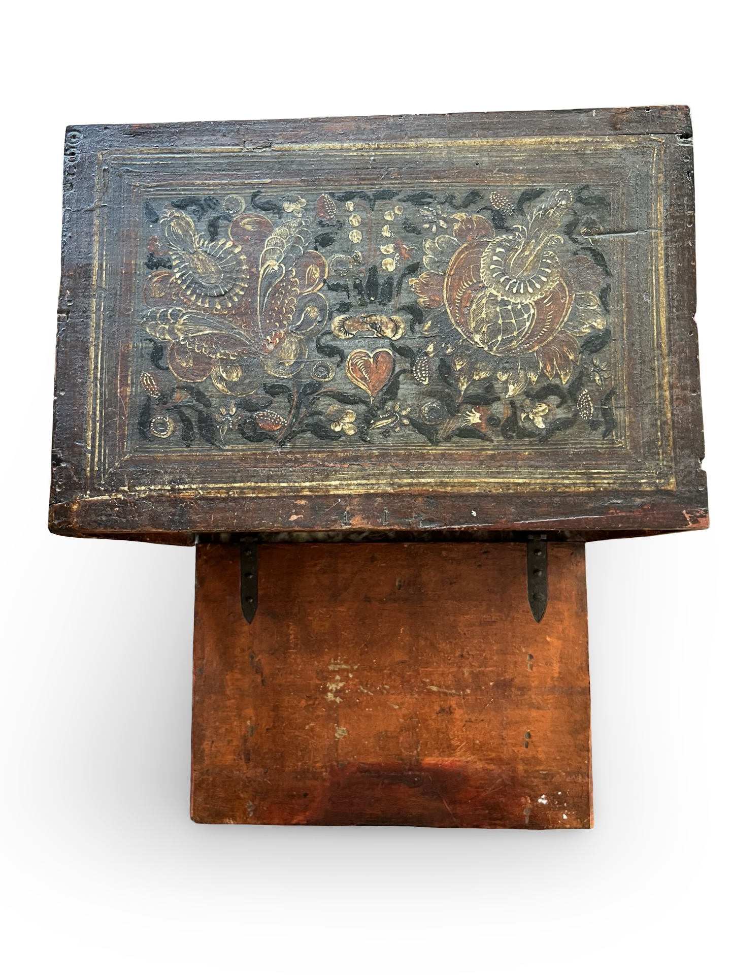 Alpine painted strongbox / travelling cabinet