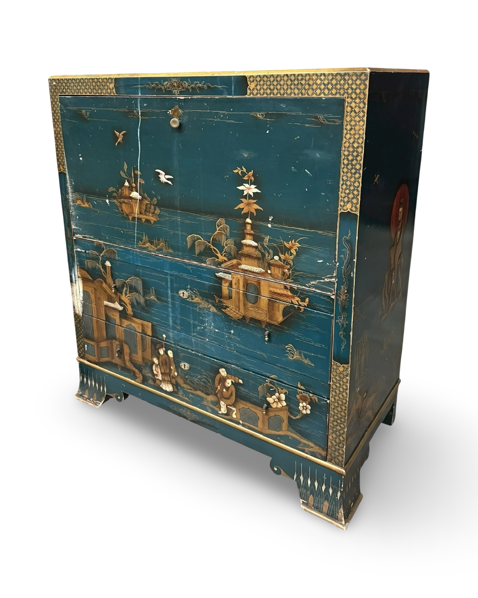 Engelse Chinoiserie-Secretaire – London, ca. 1800”