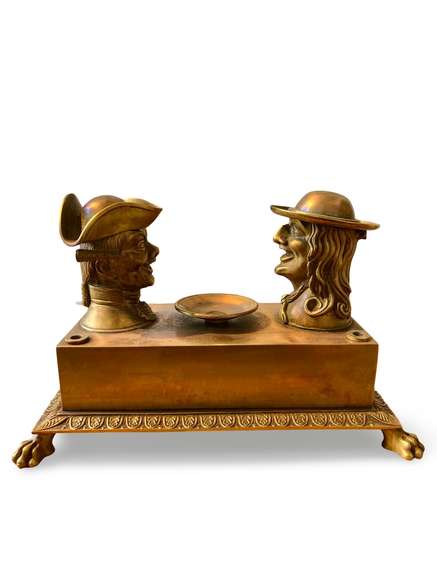 Humoristisch bronzen inktstel