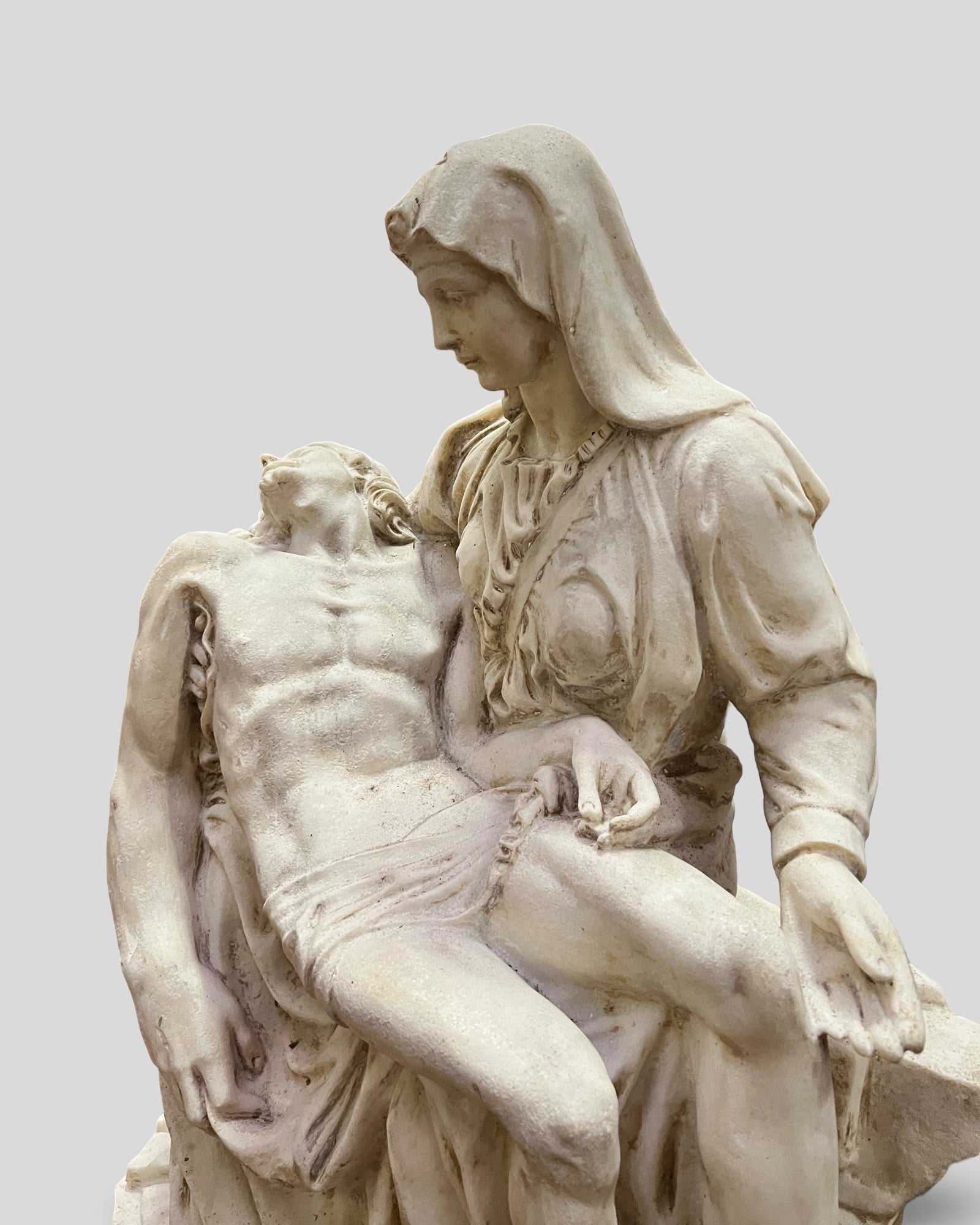 Large Pietà group sculpture — cast devotional figure (20th c. decorative production, Continental Europe)