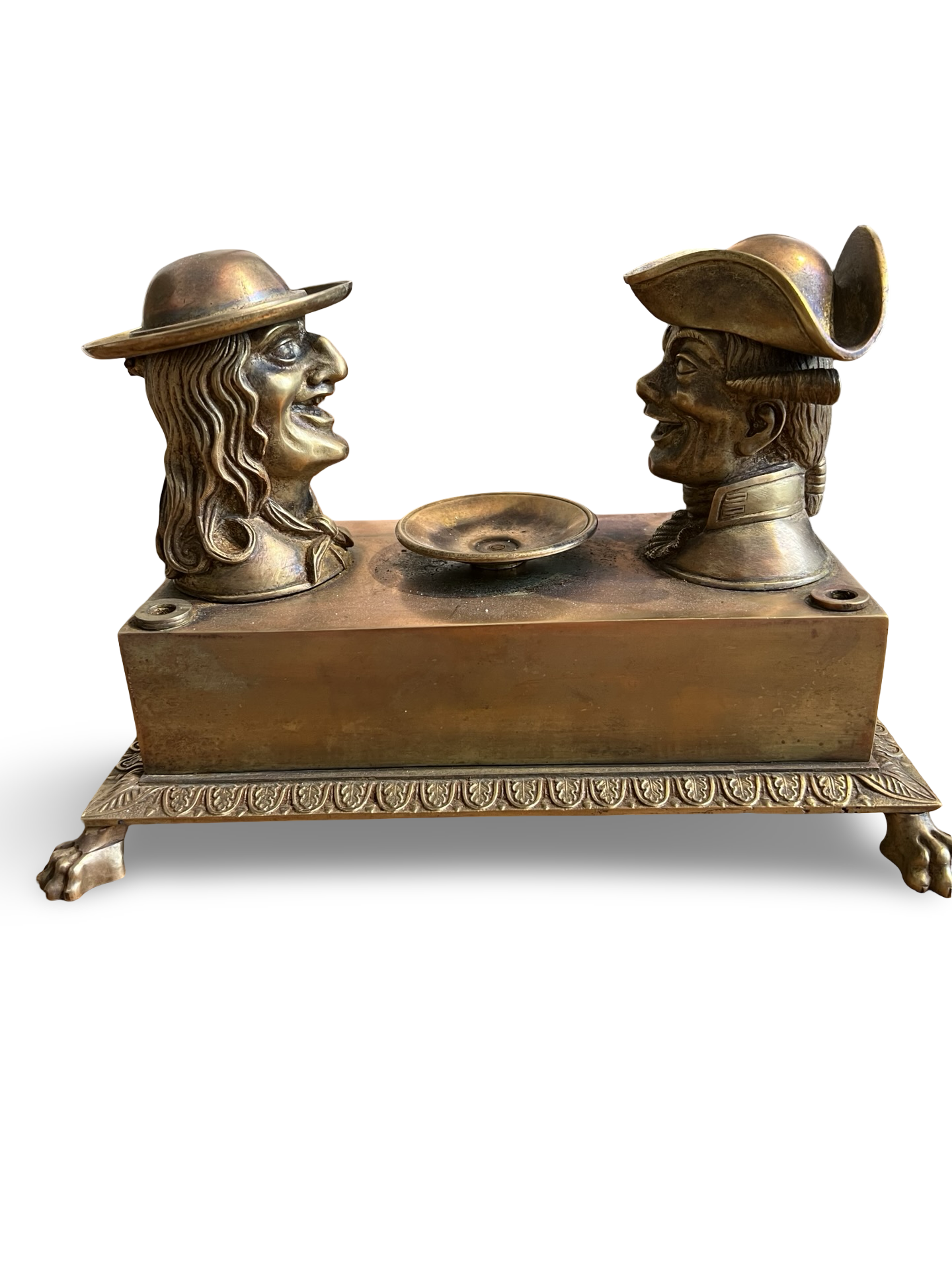 Humoristisch bronzen inktstel