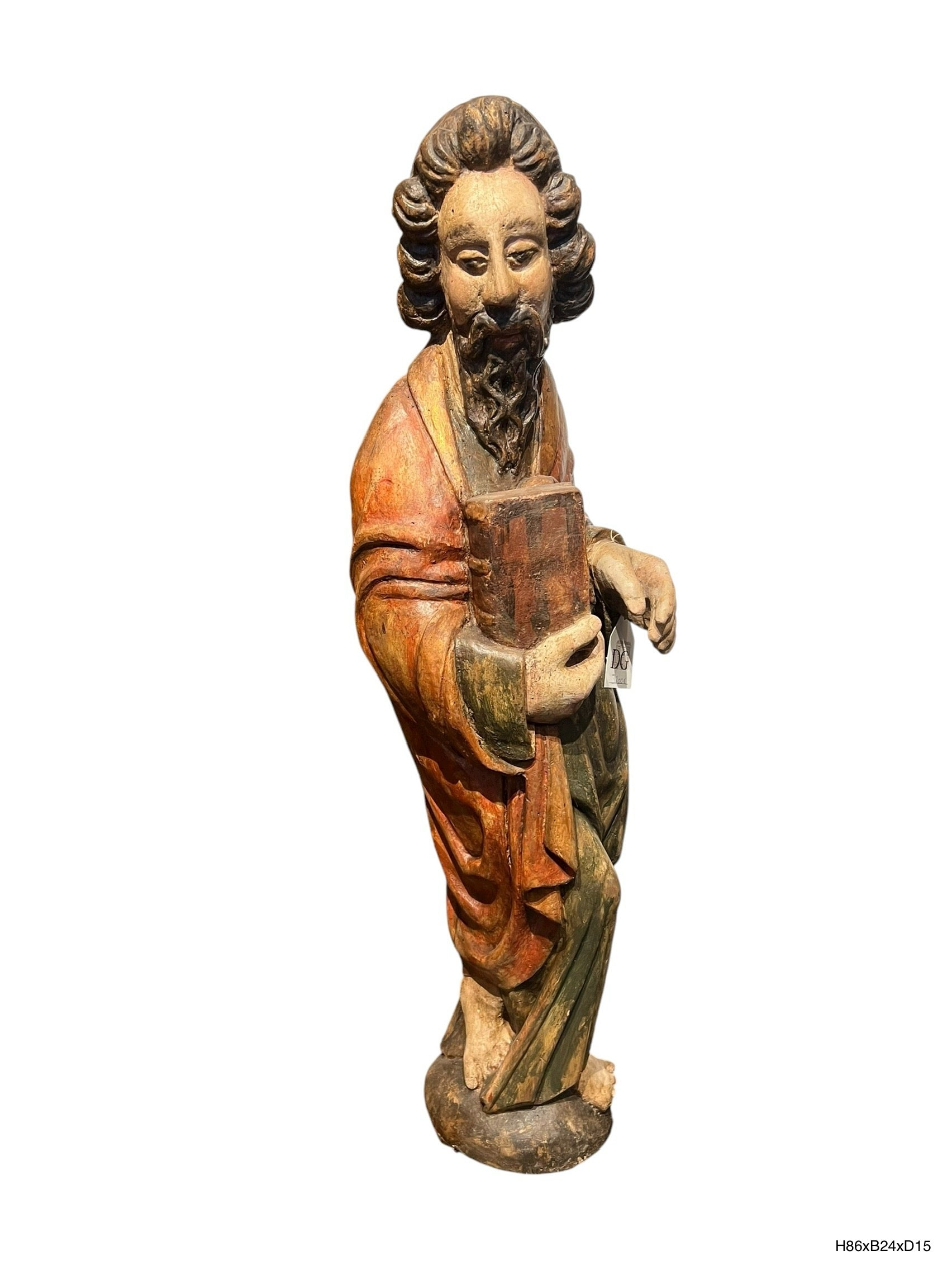 Apostel of leraar met een boek – een klassiek symbool van wijsheid en Schrift