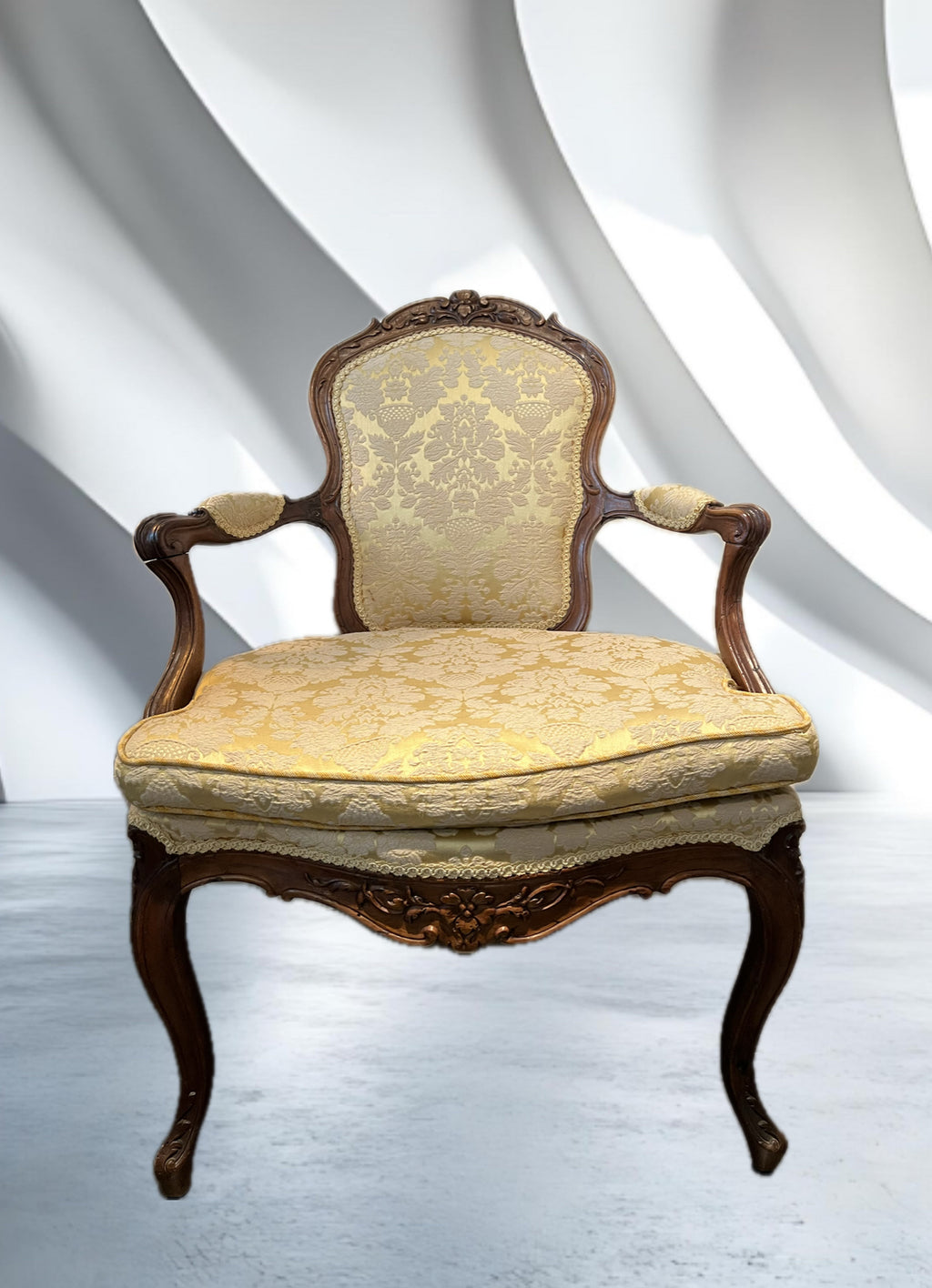 Paar Louis XV-stijl fauteuils (bergères)