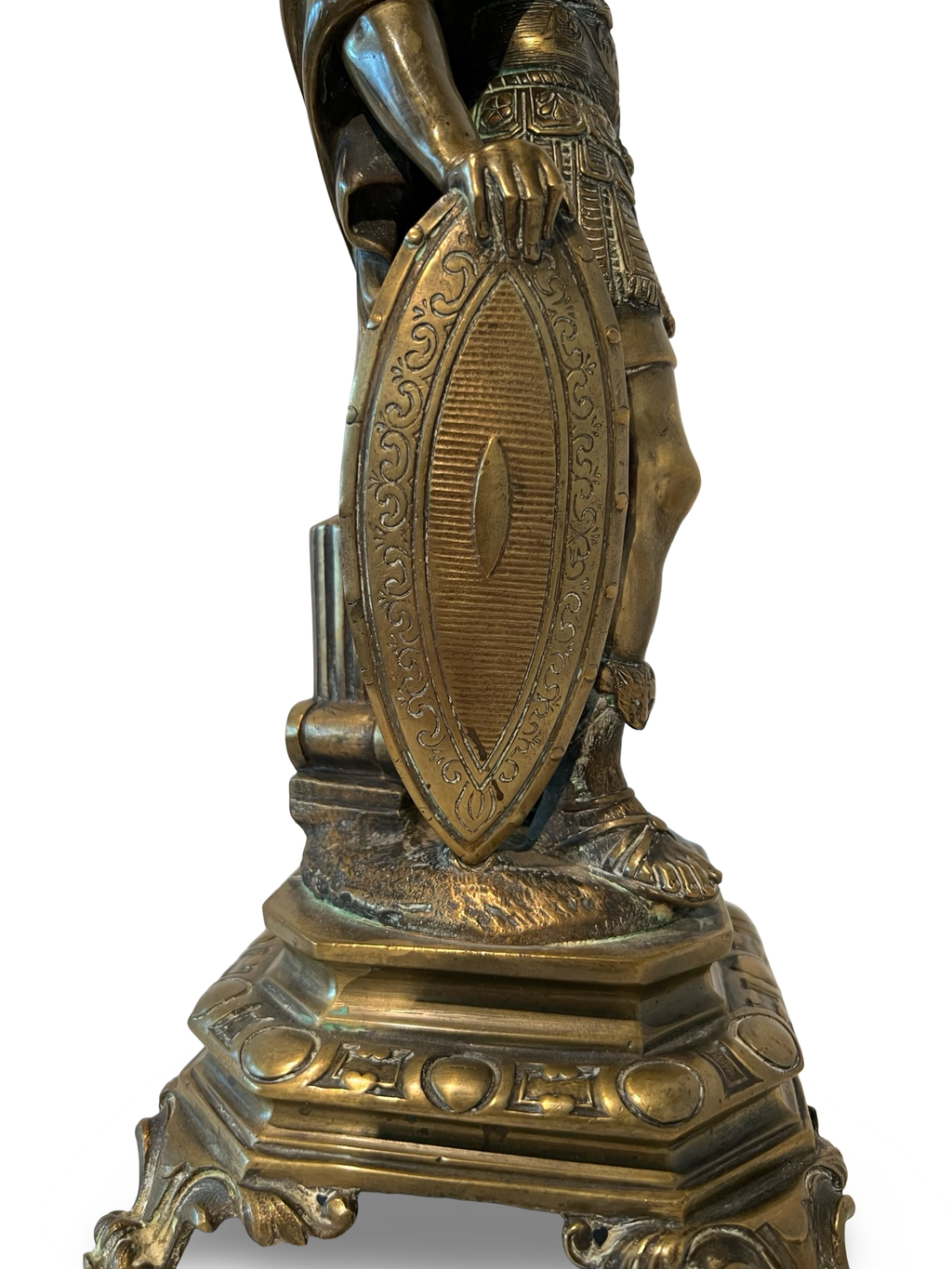 ANCIEN BRONSBEELD VAN ROMEINS STRIJDER – FRANKRIJK, 19E EEUW