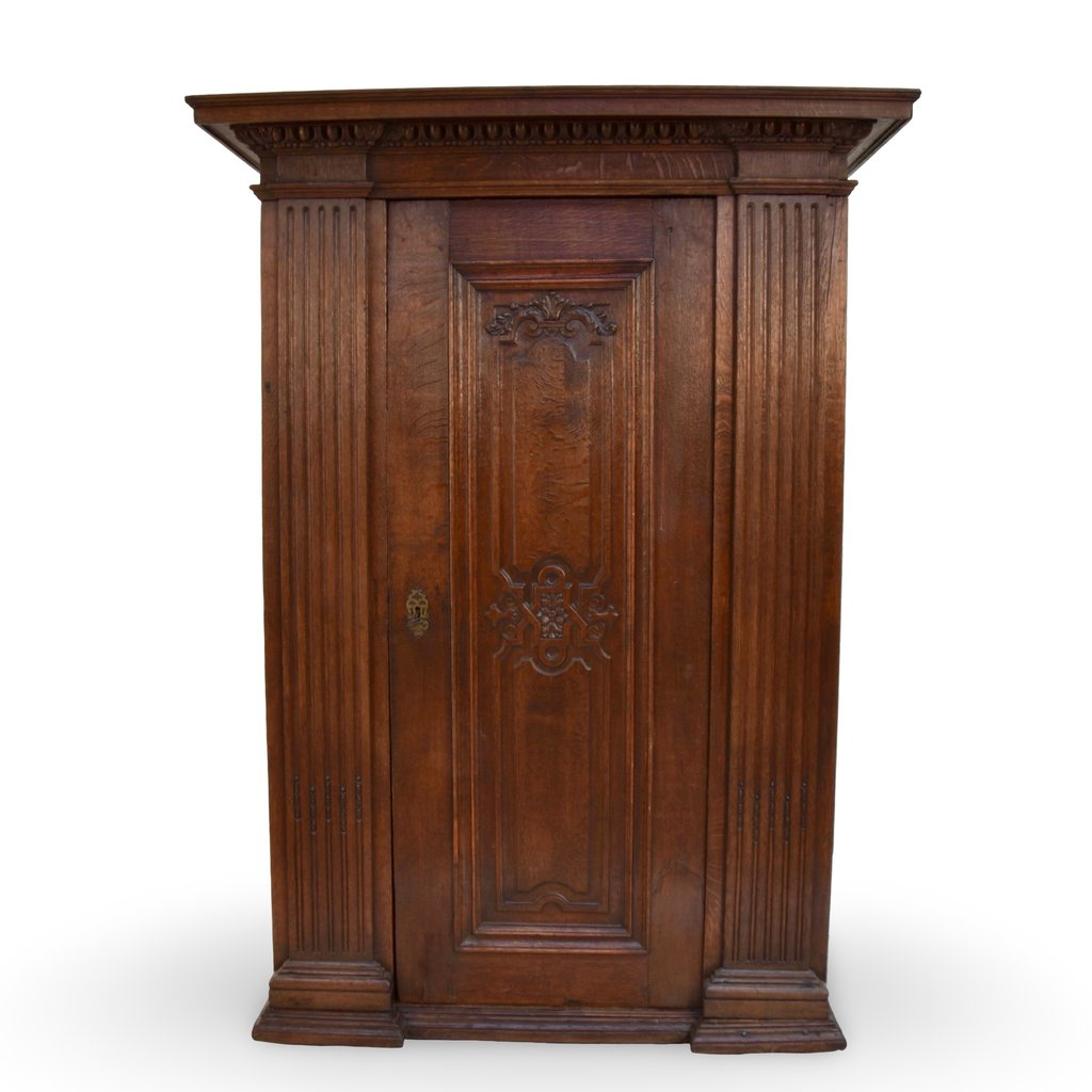 South German Baroque Single-Door Armoire — Swabia (Baden-Württemberg), ca. 1730–1760