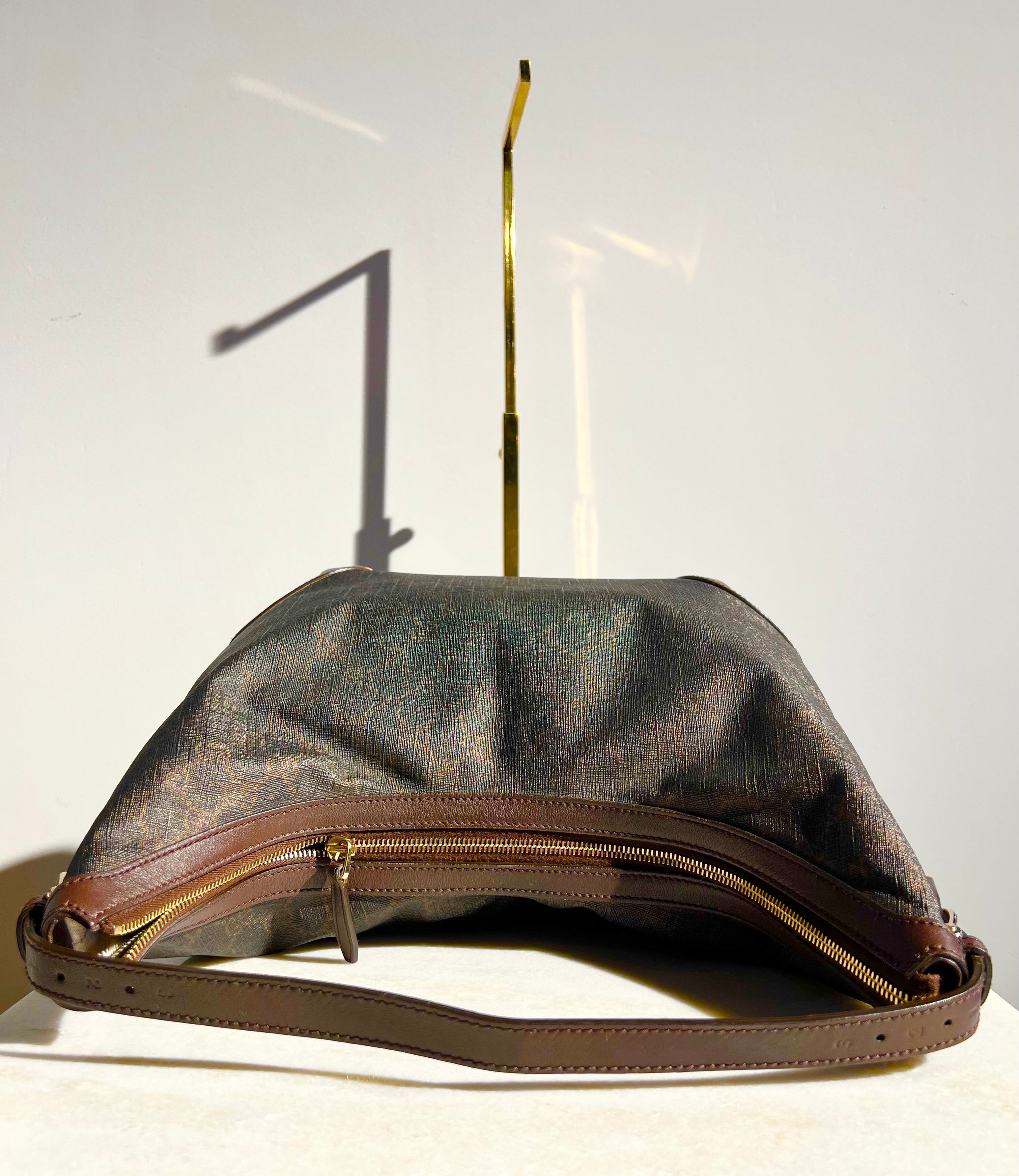 Gucci GG Monogram Hobo – Donkerbruin leder & canvas