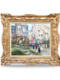 Paul Hagemans (1884–1959) — Mediterranean Procession in the Old Town, Oil on Canvas/Board