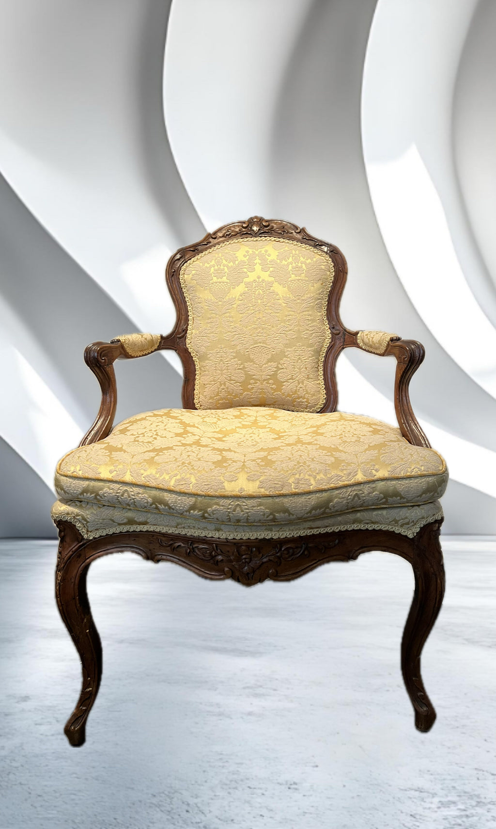Paar Louis XV-stijl fauteuils (bergères)