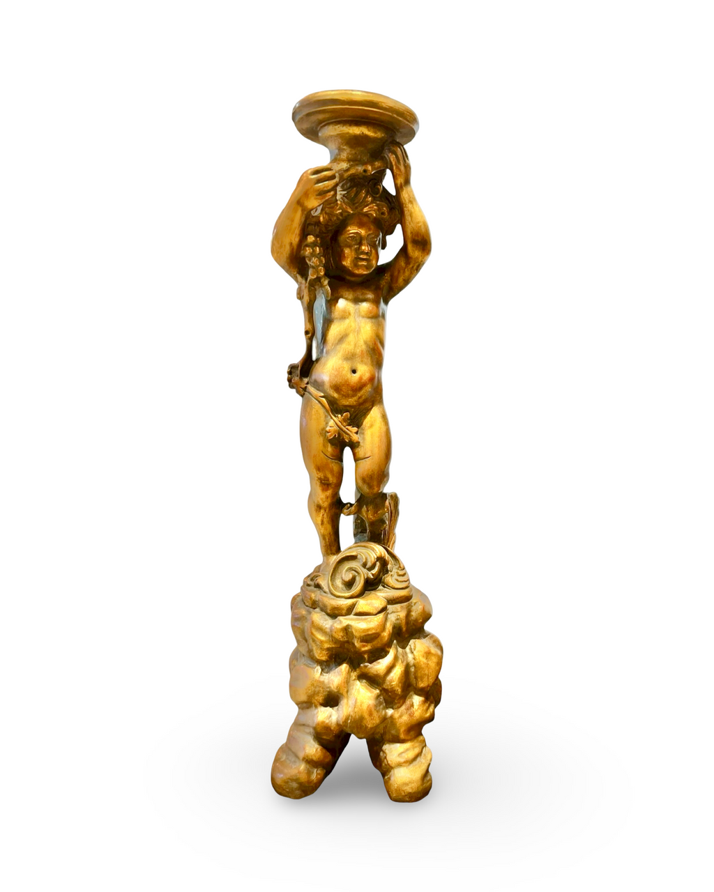 Pair of Neo-Baroque Putti Torchère / Tazza Stands — Northern Italy, c. 1880–1930