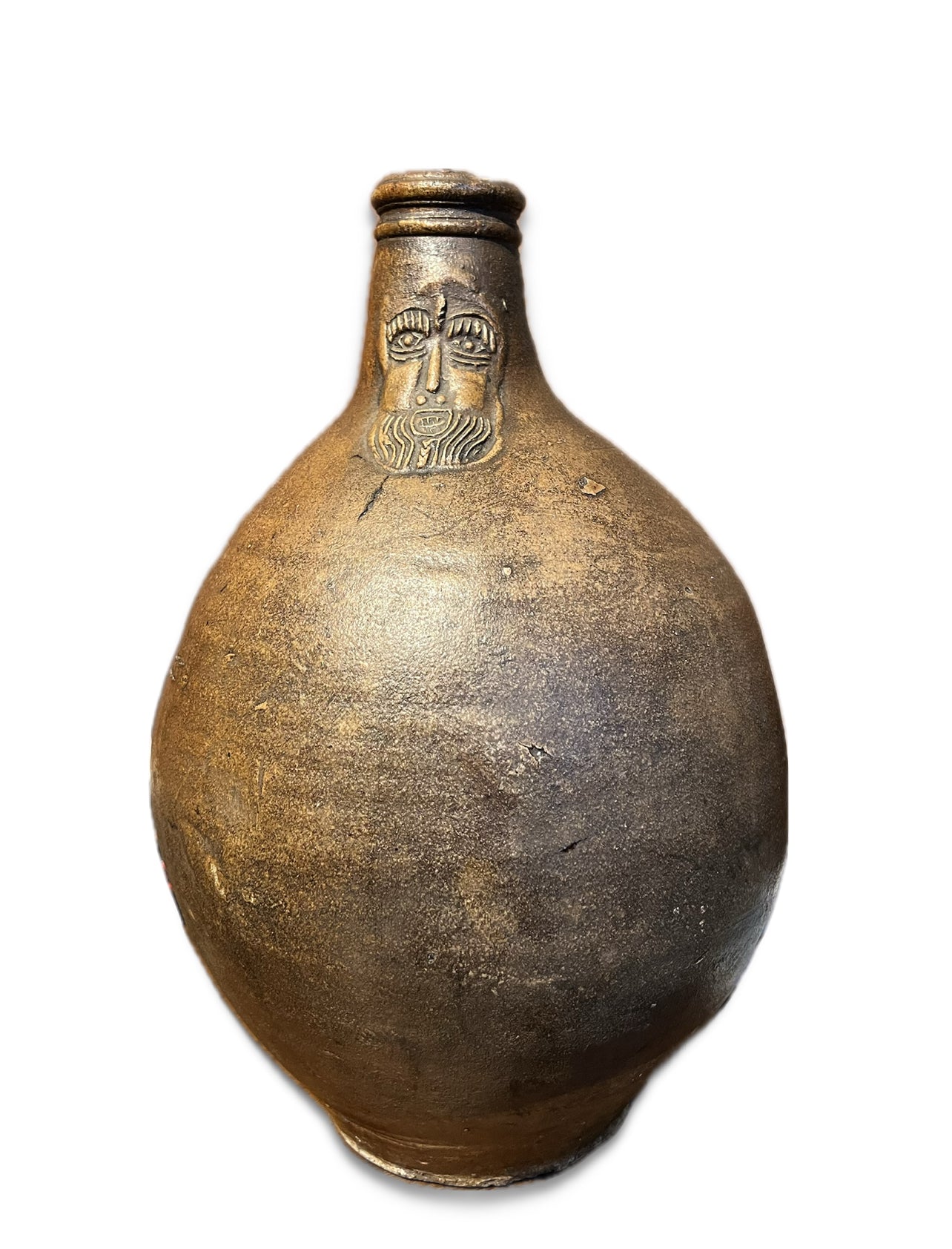 Rijnlandse Bartmannkruik, Frechen–Keulen, ca. 1600–1650