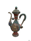 Rituele Theepot met Edelsteeninleg – Vajrapani, Tibet (Lhasa), ca. 1880–1900”