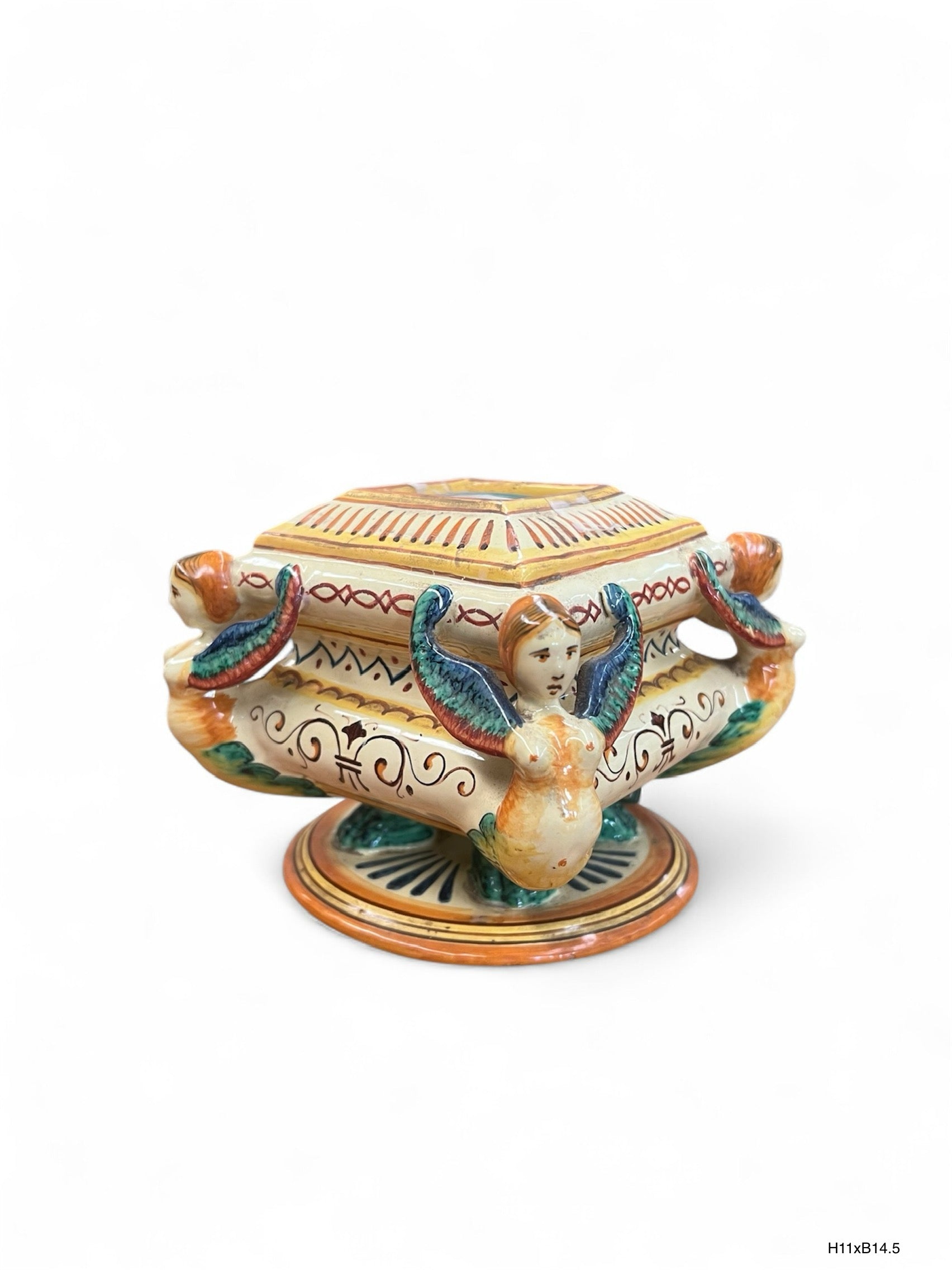 Majolica Potpourri-vaas met Serafijnen – Deruta, ca. 1870–1890