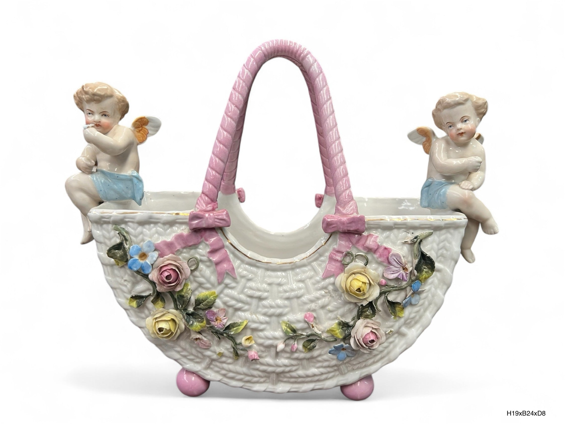 Porseleinen Mand met Putti – Dresden, ca. 1890–1910