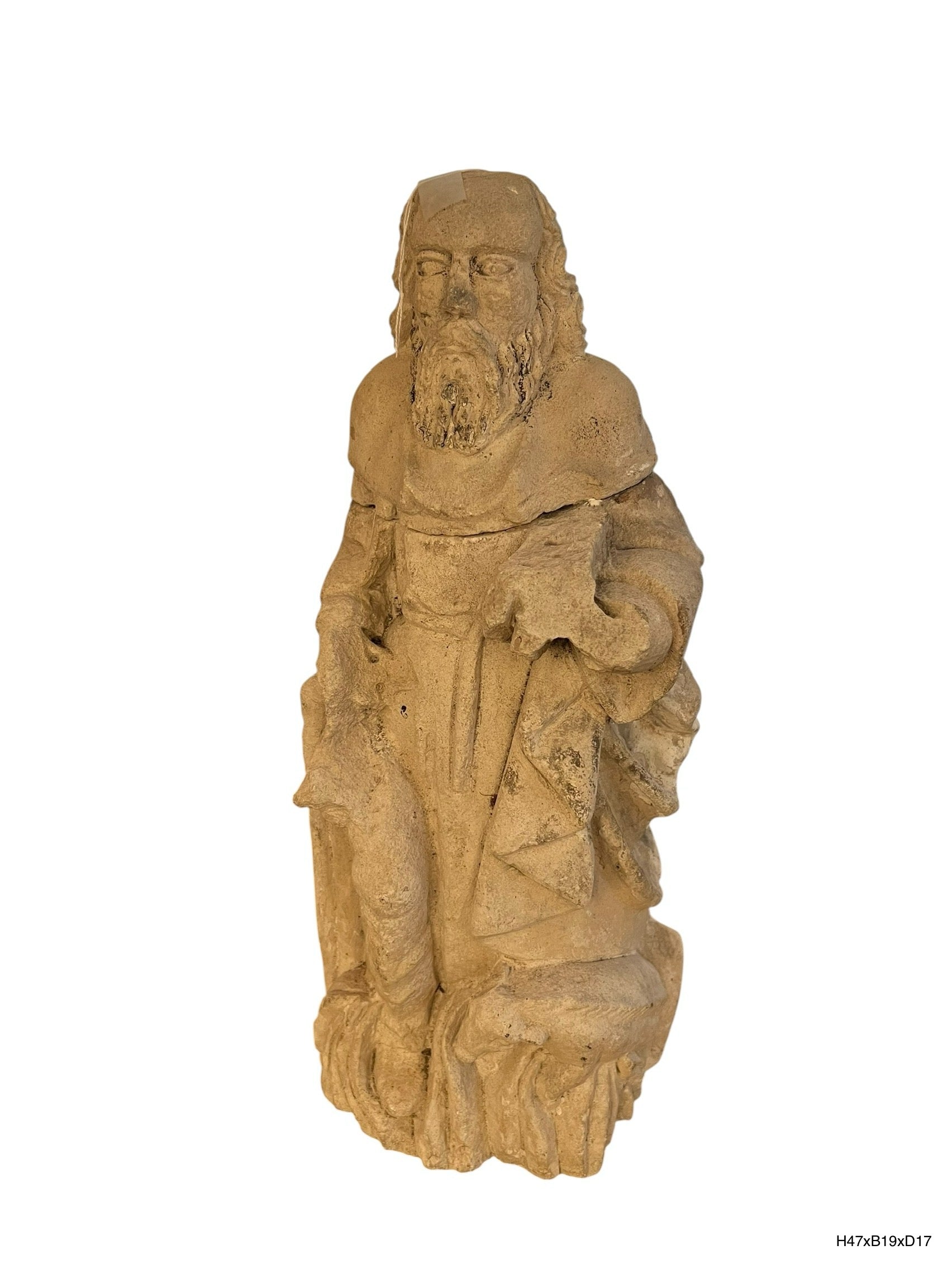 Gehouwen kalkstenen devotiebeeld