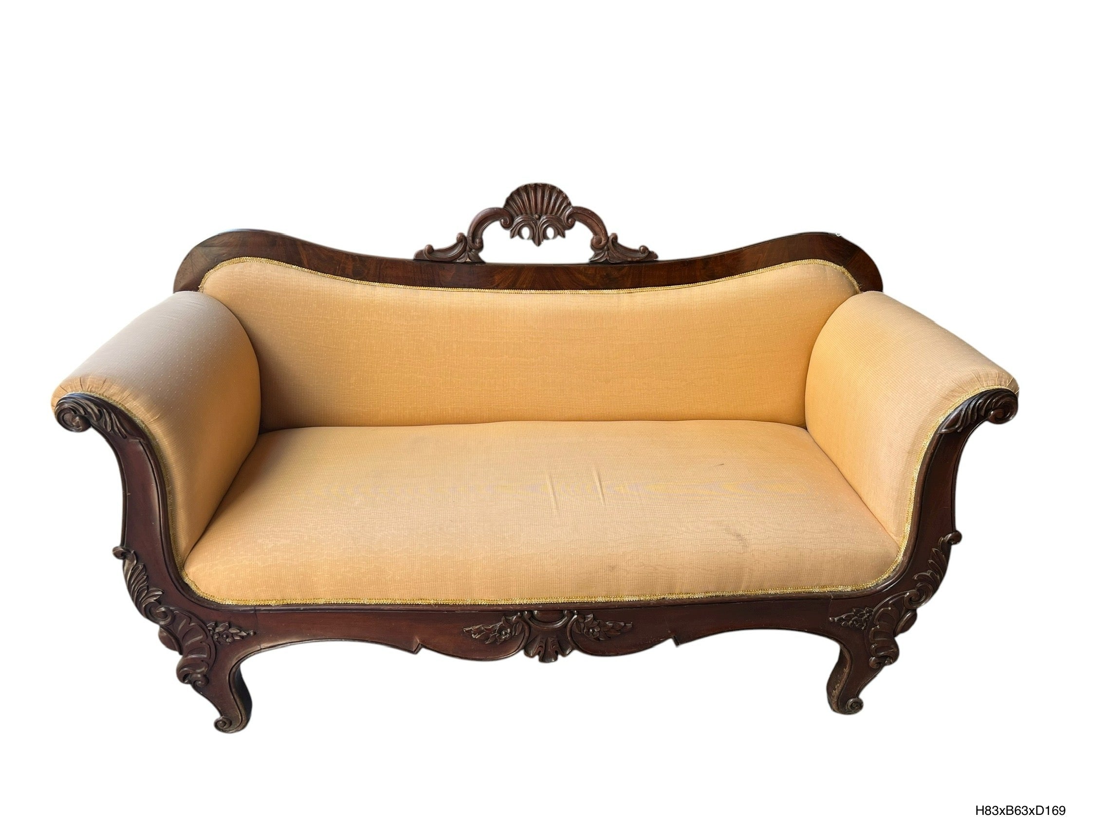 Empire-Rococo Canapé – België, ca. 1850