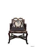 Guangzhou-stoel met Parelmoerinleg & Marmeren Rug – China, ca. 1890