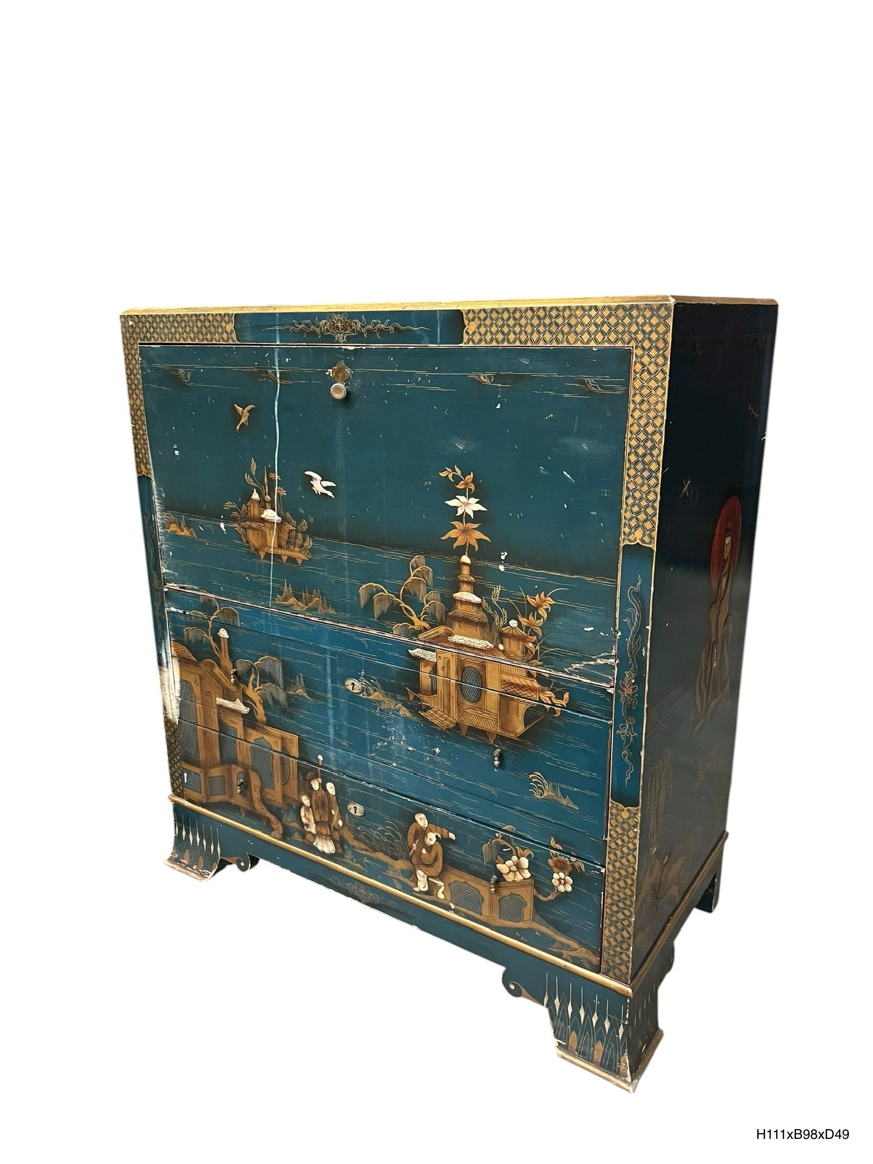 Engelse Chinoiserie-Secretaire – London, ca. 1800”