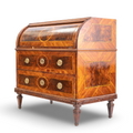 Noord-Italiaans cylinderbureau met rijk fineerwerk, ca. 1780–1800